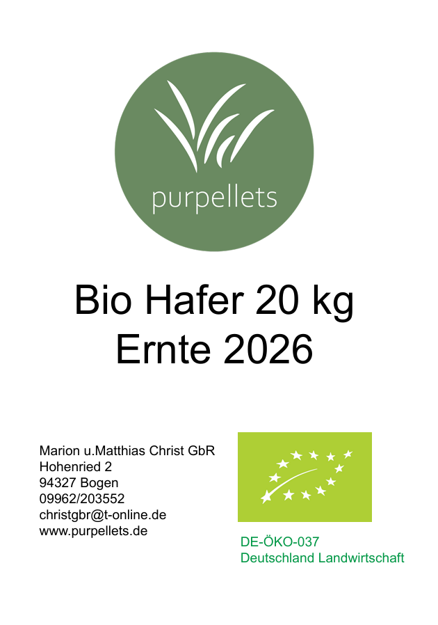 Bio Hafer, 20kg