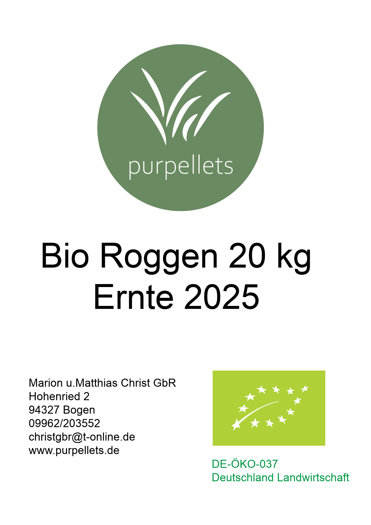 Bio Roggen, 1 kg